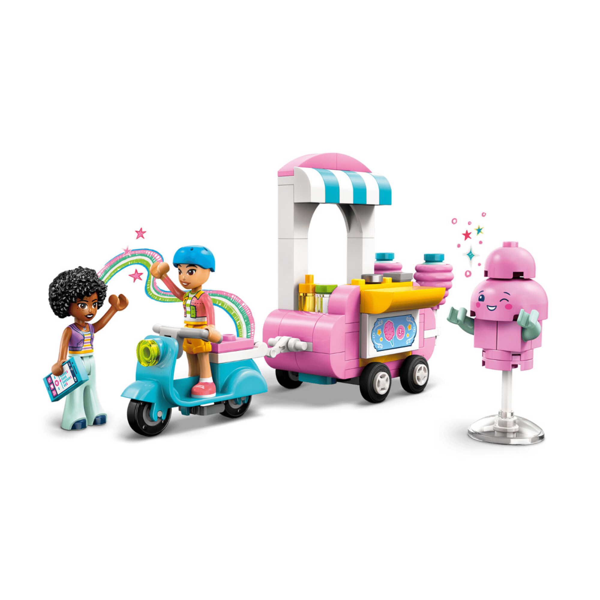 Puesto de Algodón de Azúcar y Moto Friends Lego — Los Reyes Magos