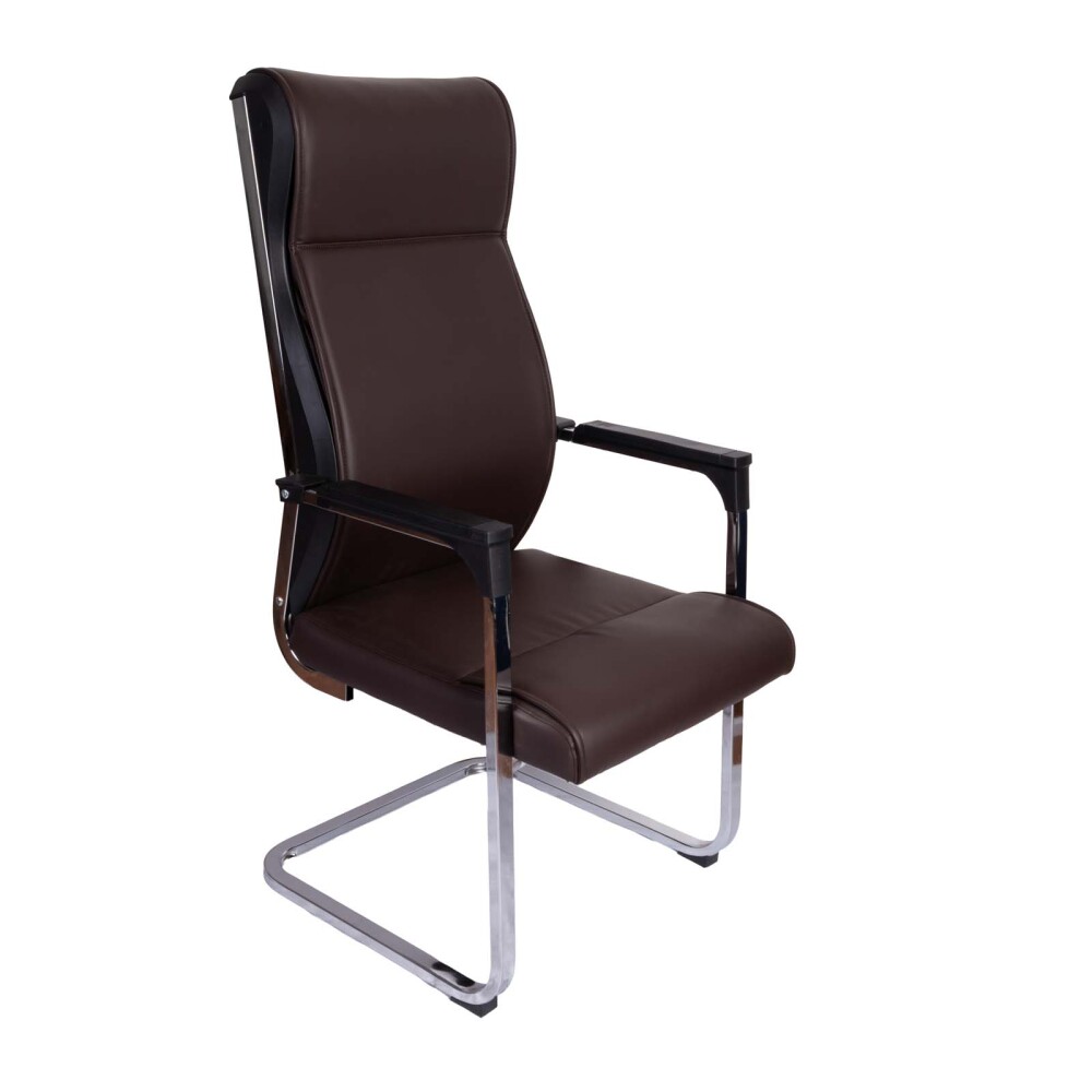 SILLA DE OFICINA VISITA MALLA MARRON TERRA