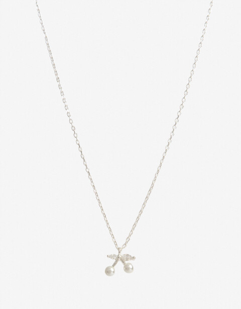 Cadena Corta con Dije Perla Cadena Con Dije Plata 925 - Plateado