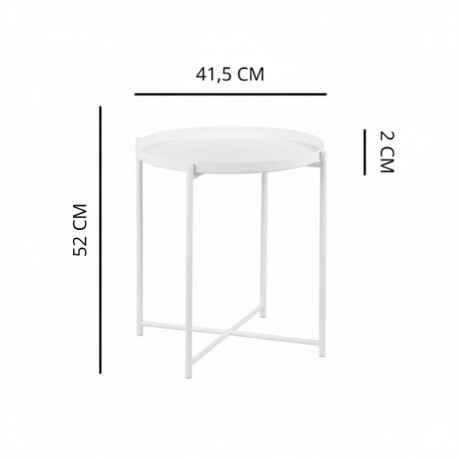 MESA RATONA REDONDA 45CM METALICA Mesa Ratona Redonda 45CM Metalica Blanco