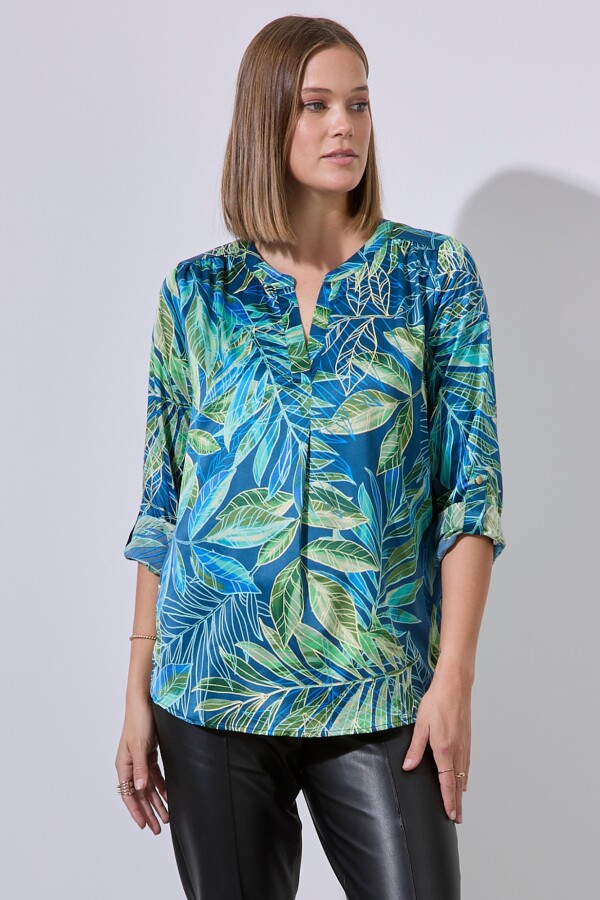 Blusa Printed AZUL/MULTI