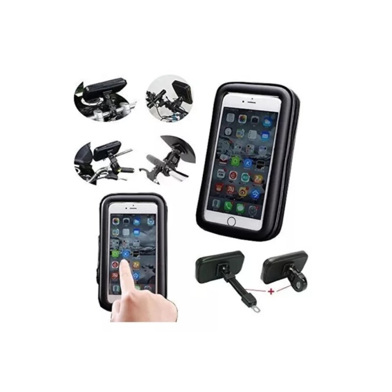 SOPORTE DE CELULAR PARA BICICLETA O MOTO IMPERMEABLE SOPORTE DE CELULAR PARA BICICLETA O MOTO IMPERMEABLE