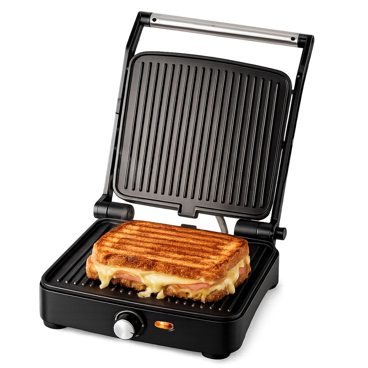 Sandwichera Con Grill Eléctrico Inox Ks-geinox5 - SANDWICHERA GRILL KASSEL KS-GEINOX5 