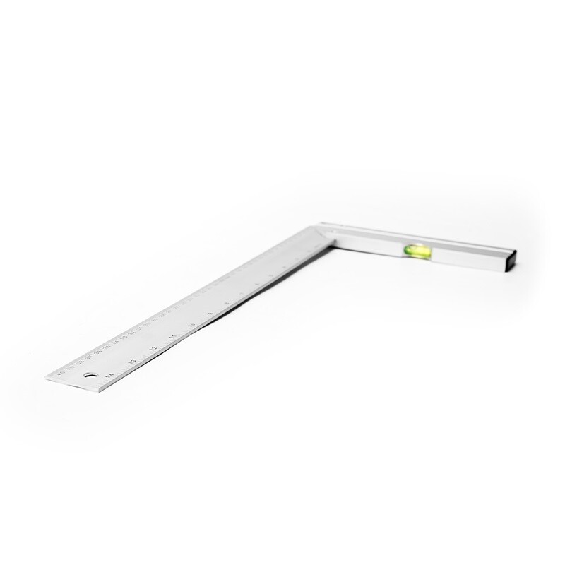 DINGQI ESCUADRA DE ALUMINIO C/REGLA NIVEL 400MM Dingqi Escuadra De Aluminio C/regla Nivel 400mm