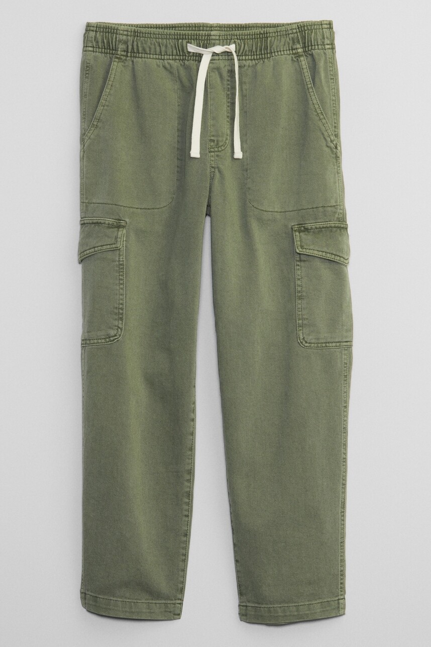 Jean Cargo Con Elástico Mujer Mesculen Green