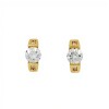 Caravanas Barras de oro - Oro bajo - Zirconia - CA8135 conpiedra