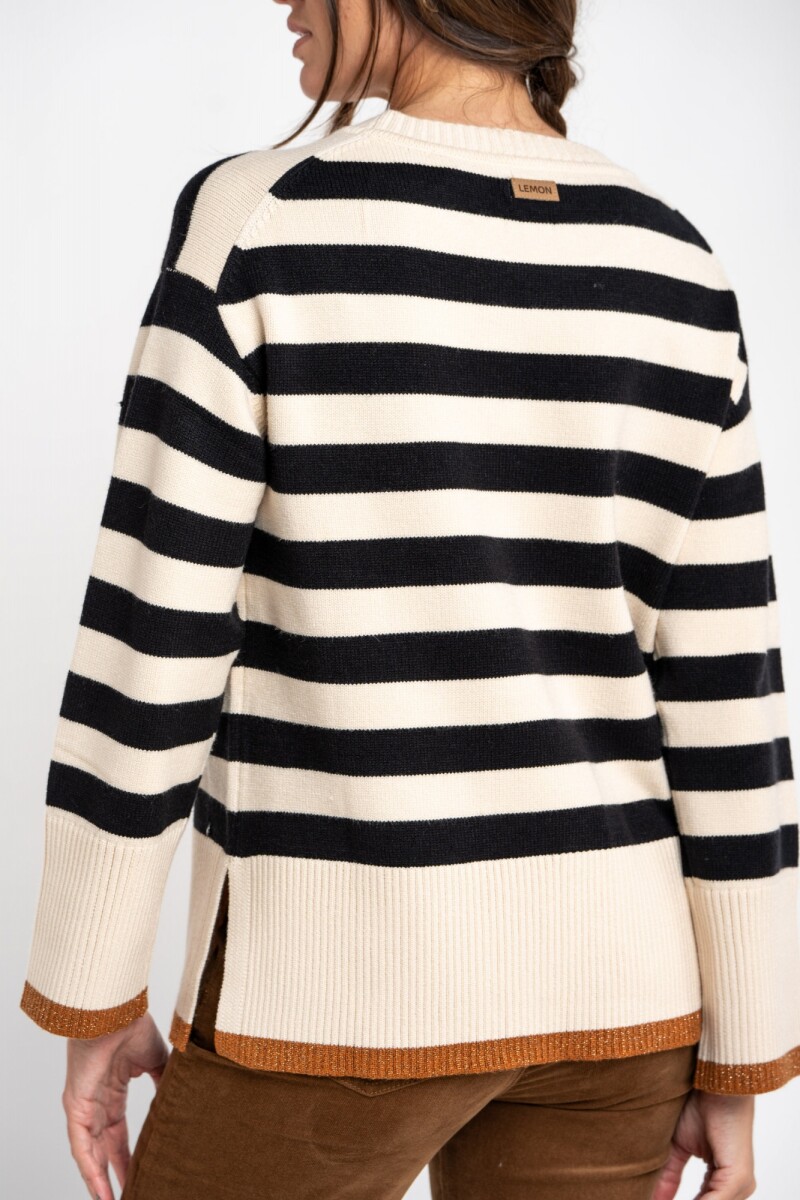 Sweater Rayado Negro