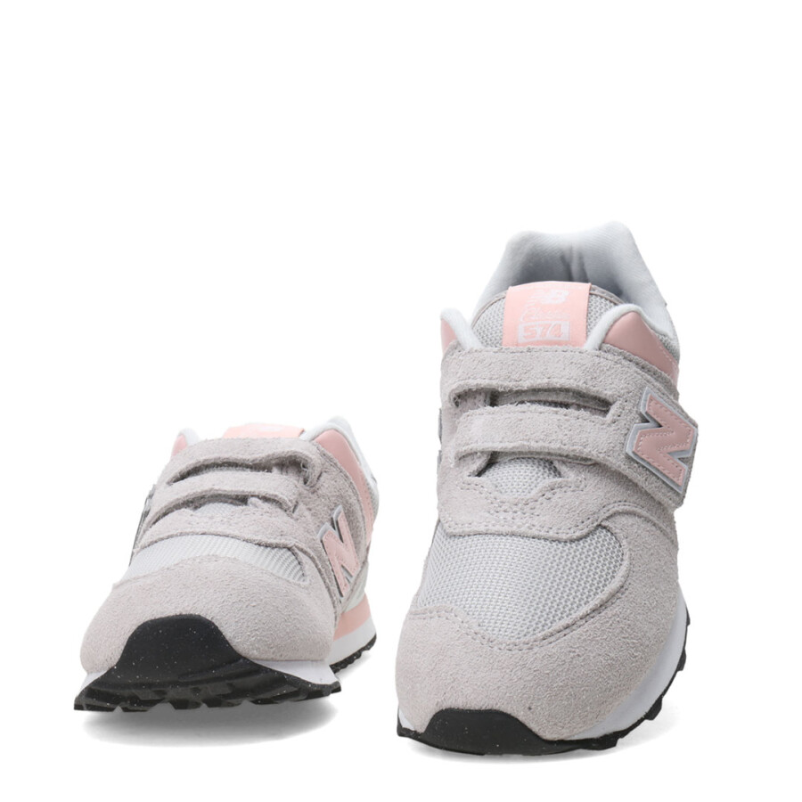 Championes de Niños New Balance Lifestyle Velcro Gris - Rosado