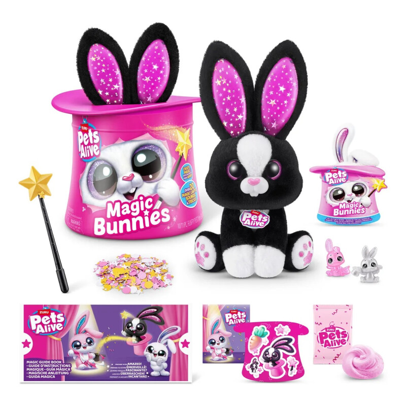 Zuru Pets Alive Magic Bunnies Peluche Conejo Luces Y Sonidos Color Negro Zuru Pets Alive Magic Bunnies Peluche Conejo Luces Y Sonidos Color Negro