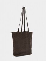 Bolso Shopper De Piel Trenzada marron