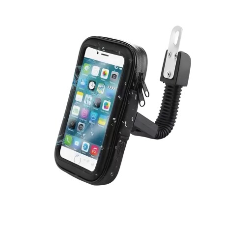 SOPORTE DE CELULAR UNIVERSAL 6,3" PARA MOTO Y BICI CON FUNDA IMPERMEABLE SOPORTE DE CELULAR UNIVERSAL 6,3" PARA MOTO Y BICI CON FUNDA IMPERMEABLE