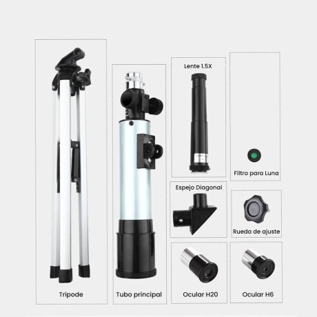 Telescopio Astronómico Monocular C/Trípode 50mm 360mm Esc003002