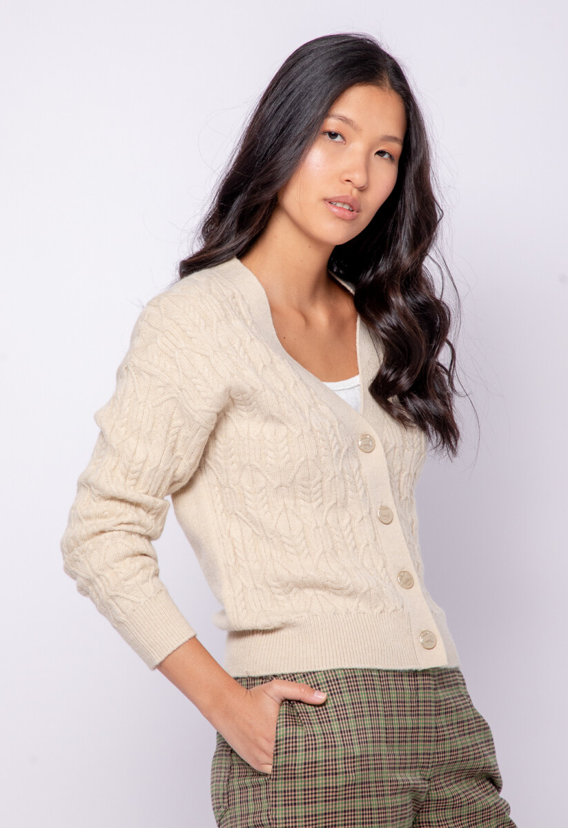 CARDIGAN BRIO - Beige 