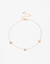 Collares Cortos Metal Collar Corto Margarita Bañado En Oro - Dorado