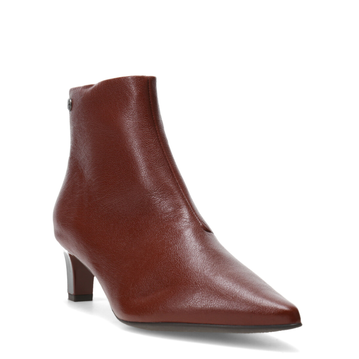 Bota de Mujer Bottero Caña Baja Y Taco Fino - Marrón Camel 