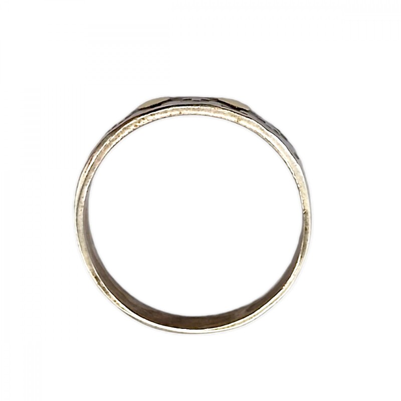 Anillo Cruces-Plata y Oro-Sin Piedra-AN5026 sinpiedra