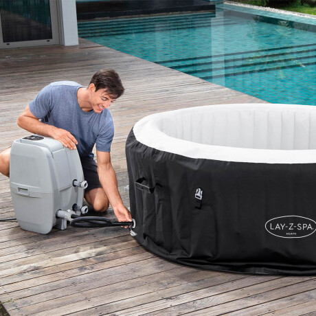 Bestway Spa Inflable 800 L Bañera Hidromasaje + Acces Negro/Blanco