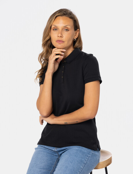 POLO PIQUE LISA Negro