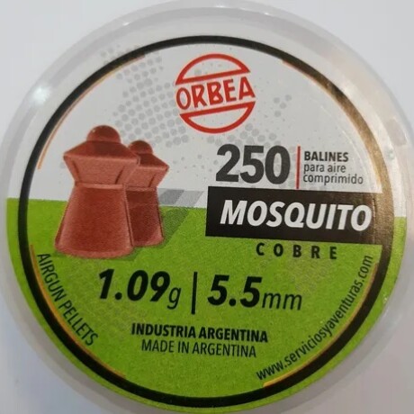 Chumbo Orbea Mosquito Cal 5.5x250 P/Cobre Chumbo Orbea Mosquito Cal 5.5x250 P/Cobre