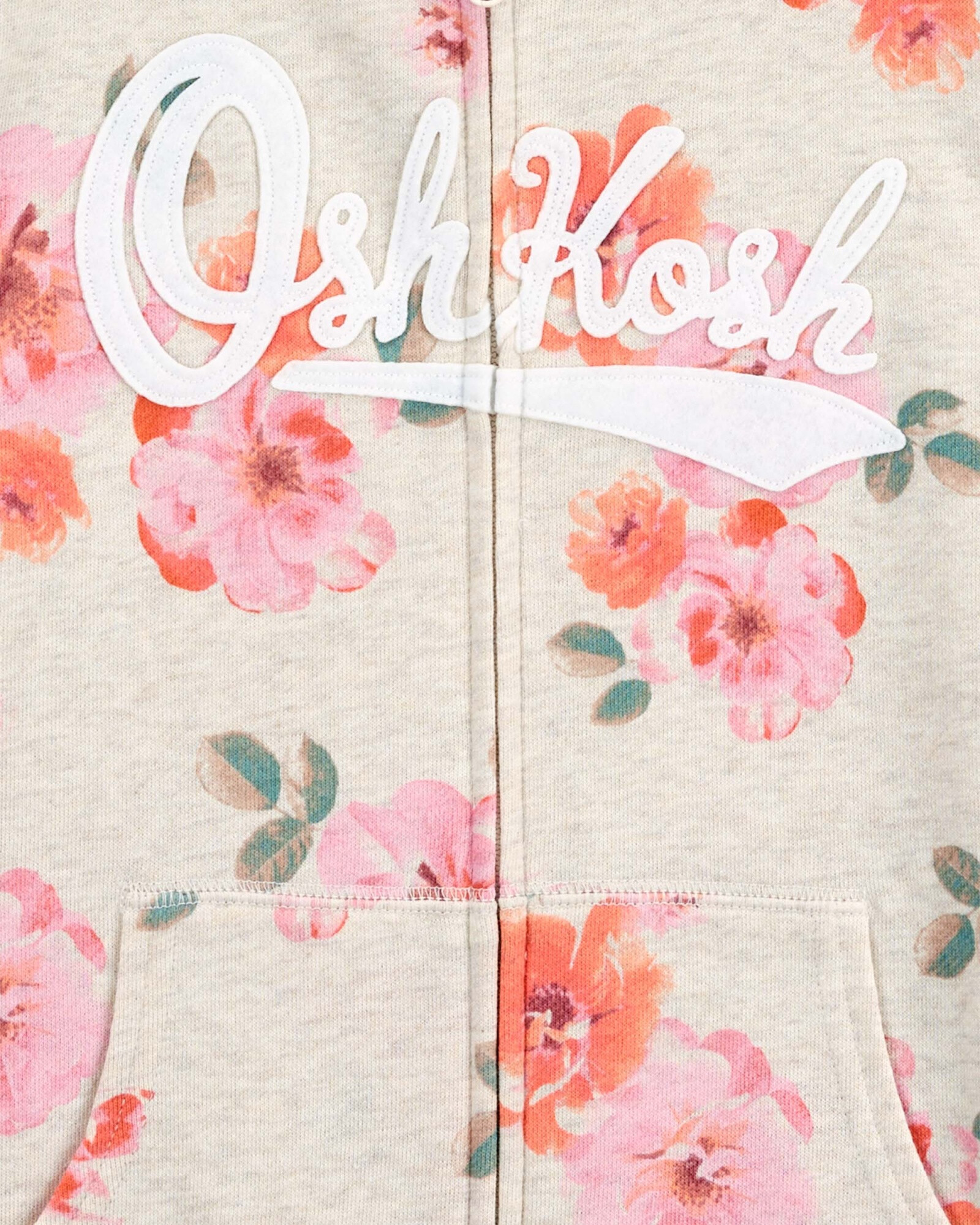 Campera de algodón, con capucha y logo diseño floral. Talles 6-14 Campera de algodón, con capucha y logo diseño floral. Talles 6-14