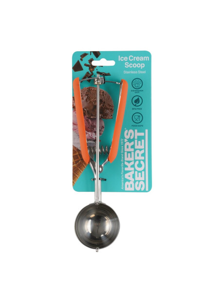 CUCHARA HELADO ACERO INOX. D6x23CM GRIS/ROJO CUCHARA HELADO ACERO INOX. D6x23CM GRIS/ROJO