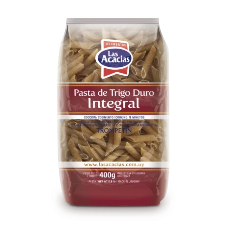 FIDEO LAS ACACIAS TRIGO DURO INTEG 400G TROMPETIN FIDEO LAS ACACIAS TRIGO DURO INTEG 400G TROMPETIN