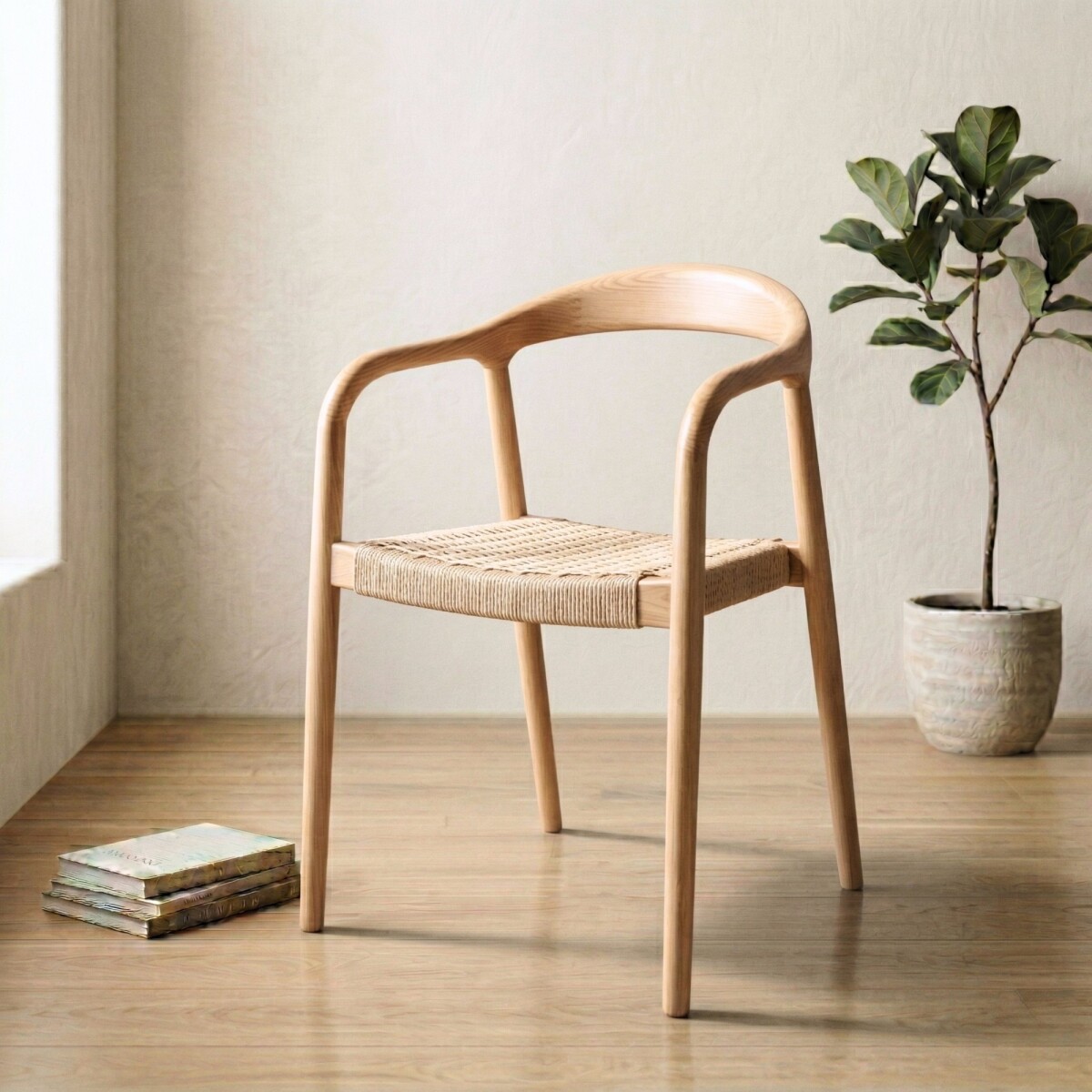 Silla de Comedor Madera natural Beige Bali - Origen 