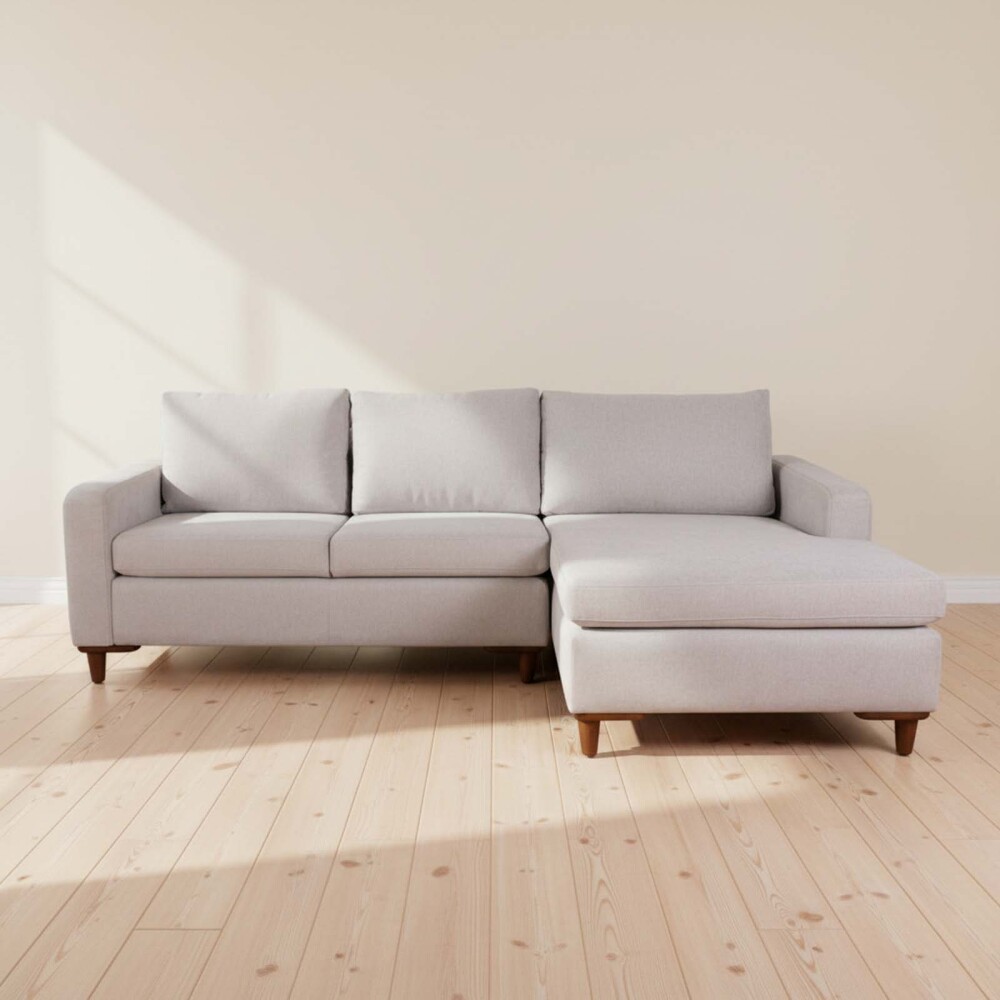 SOFÁ C/CHAISE MÁS DE 4 CUERPOS TELA NATURAL-BEIGE NAPOLI BEIGE