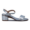 Beira Rio Sandalia Casual Taco Medio Tira Ancha Y Pulsera C/ Broche Plata