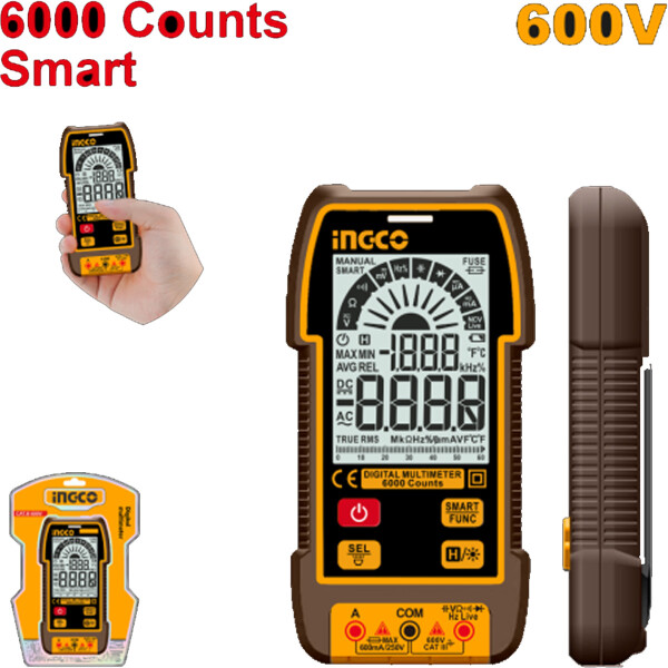 TESTER MULTIMETRO DIGITAL 600V INGCO DM16004 TESTER MULTIMETRO DIGITAL 600V INGCO DM16004