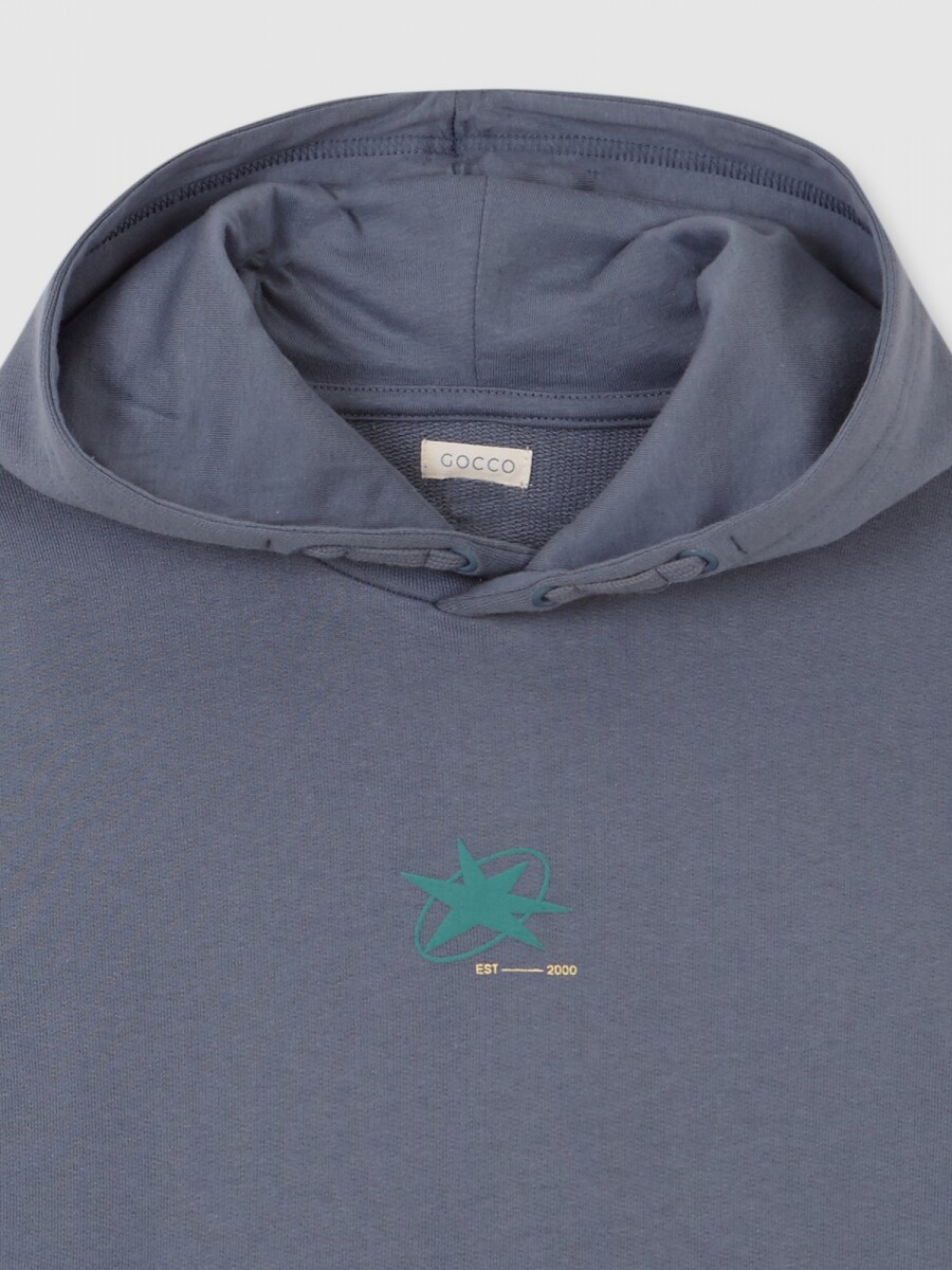 Sudadera Con Capucha Azul Claro