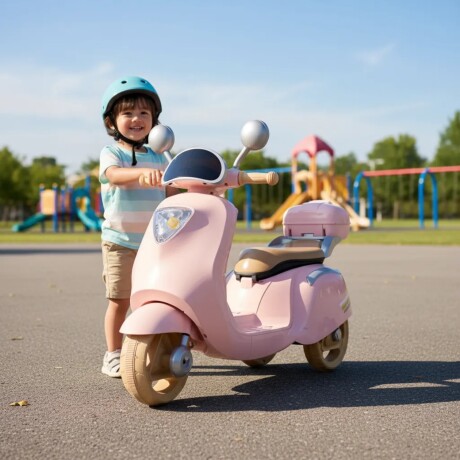 Moto Scooter a Batería Lumax Infantil Scooby Rosa