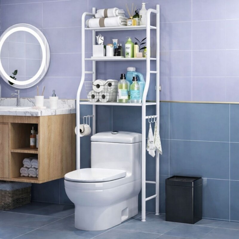 Mueble Baño Estante Inodoro Lavarropa Estanteria Organiza Blanco Mueble Baño Estante Inodoro Lavarropa Estanteria Organiza Blanco
