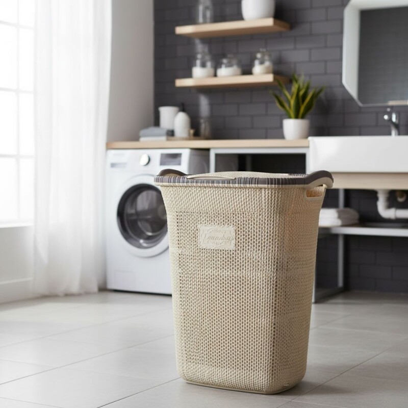 Cesto para ropa 65 lts CREMA