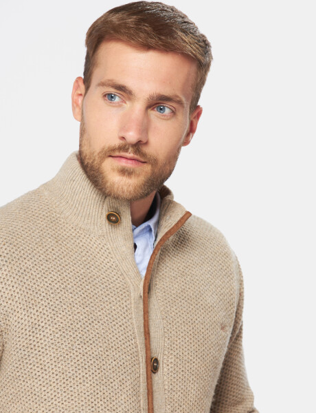 CARDIGAN TEJIDO GRUESO Beige