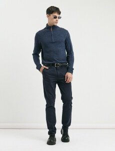 470415 REMERA HARRINGTON LABEL Azul Melange