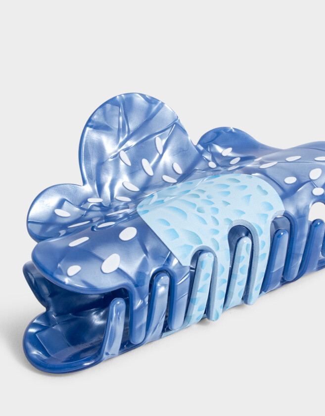 Broche Especiales Broche Resina Estampado - Azul Marino