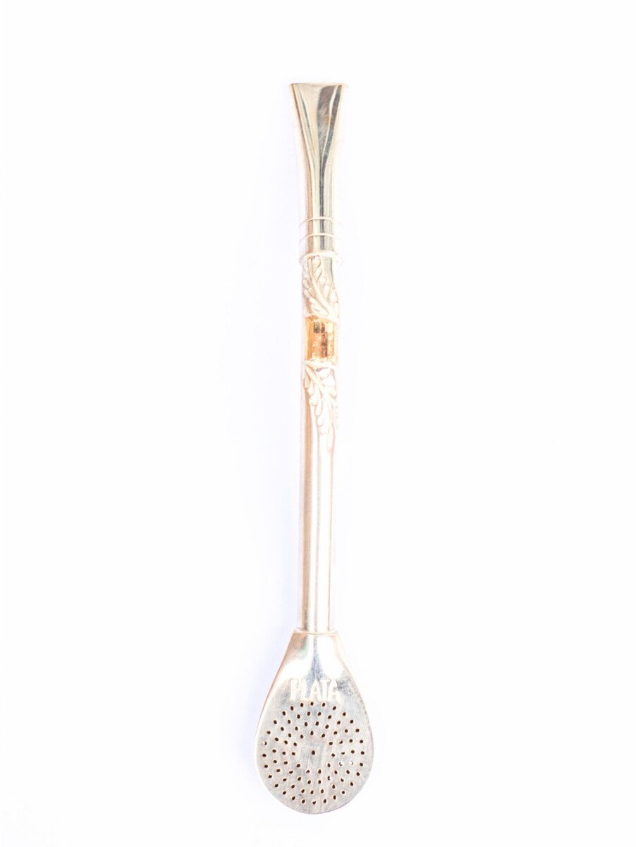Bombilla De Plata y Oro - s28 