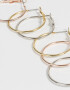 Aros Argollas Set Mix plaiting Set De Argollas - Combinacion Tricolor
