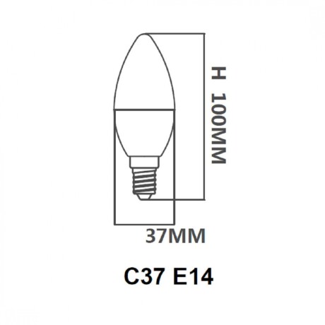 Bombilla LED Vela E14 luz blanca fría (6W) 