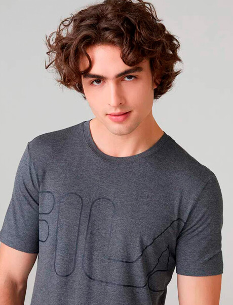 Camiseta Manga Corta para Hombre Fila Comfort Gris Oscuro Talle M