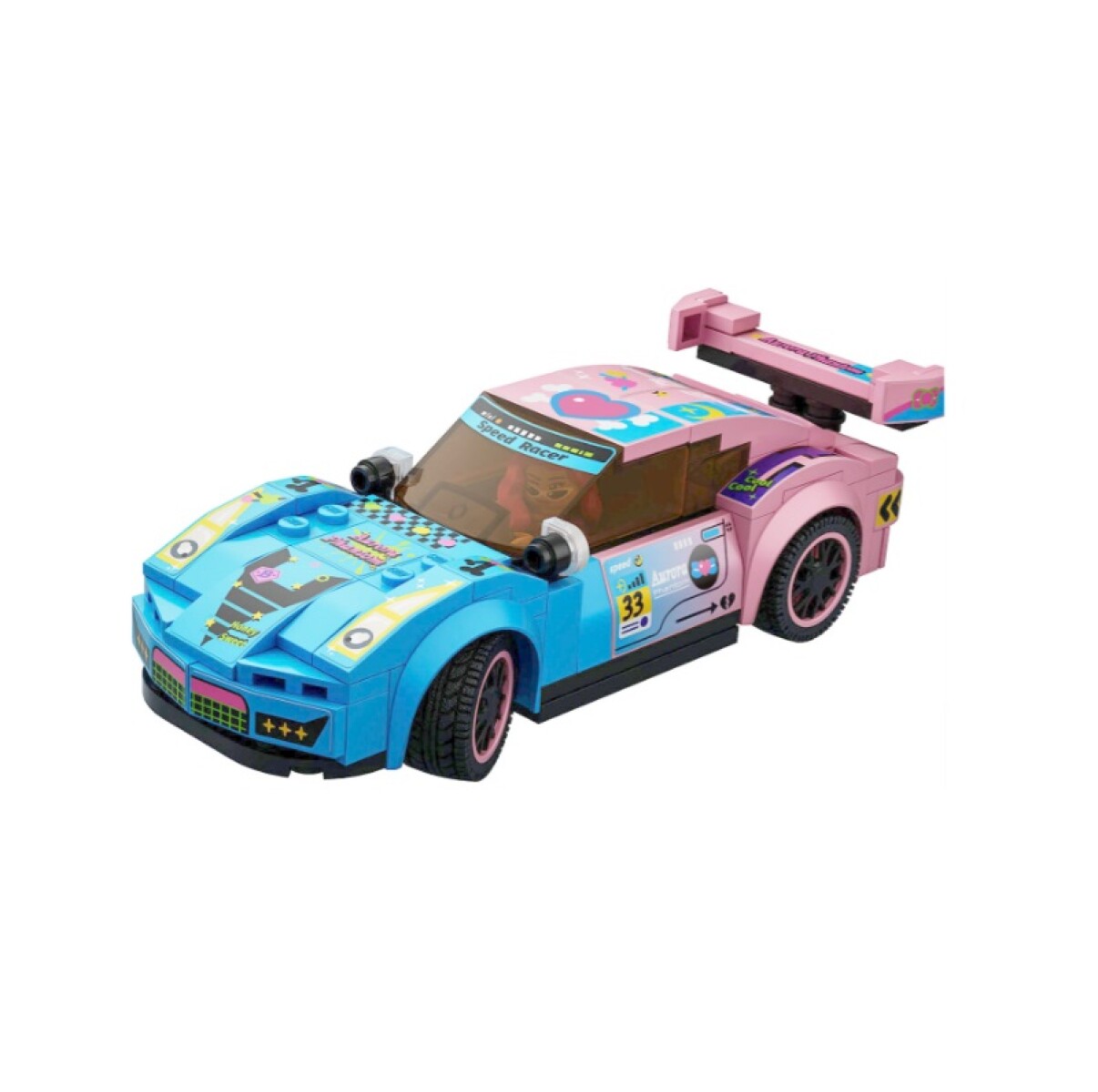 Bloques racing 3 en 1 - rosa 