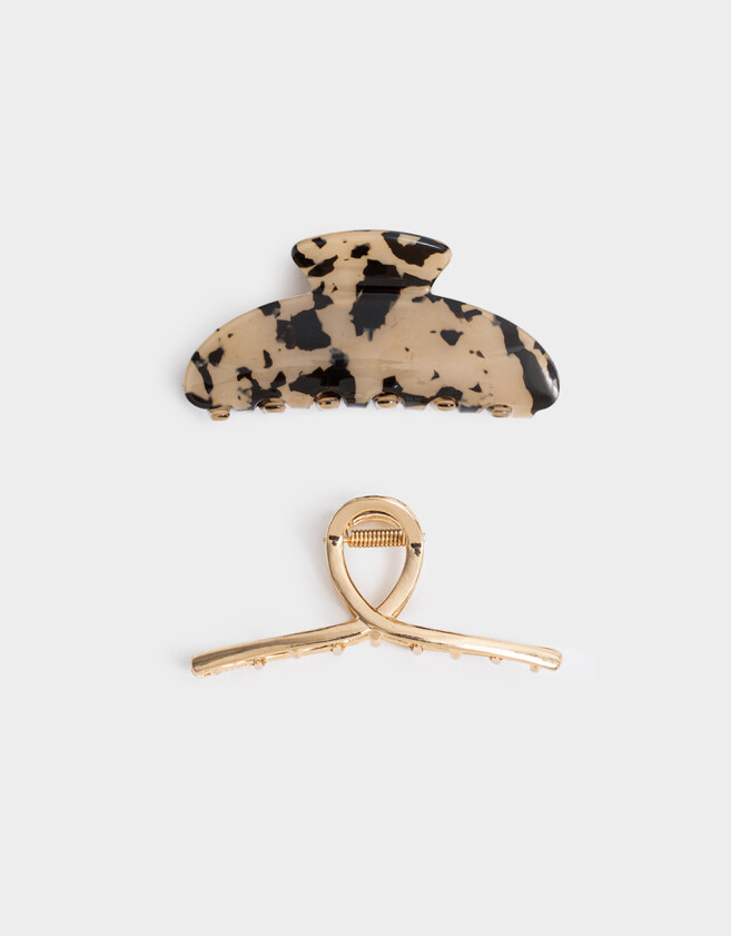 Broches Sets Carey Set De Broches - Combinacion Bicolor