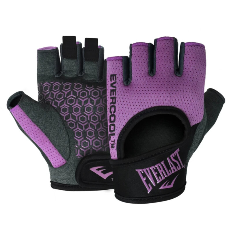 GUANTE DE PESAS EVERLAST HEATHER PU/BK S BK
