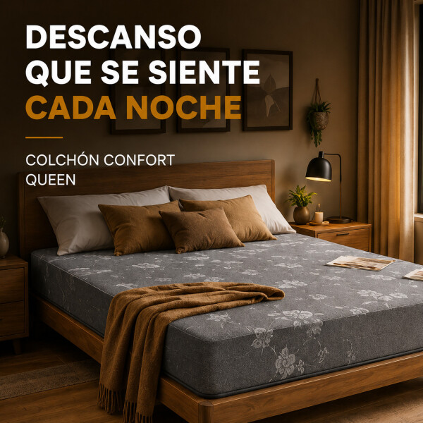 Colchón Kappesberg Queen Espuma Alta Densidad 19 Cm 120 Kg Gris 1