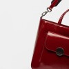 Shopper The Circle En Cuero Charol Arrugado Berry