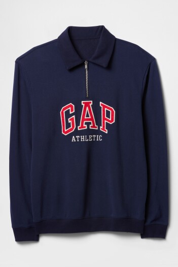 Buzo Deportivo Medio Cierre Logo Gap Hombre Navy Uniform