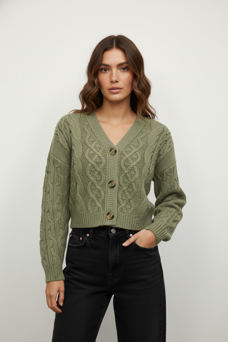 Cardigan Buttoli - Verde Palido 