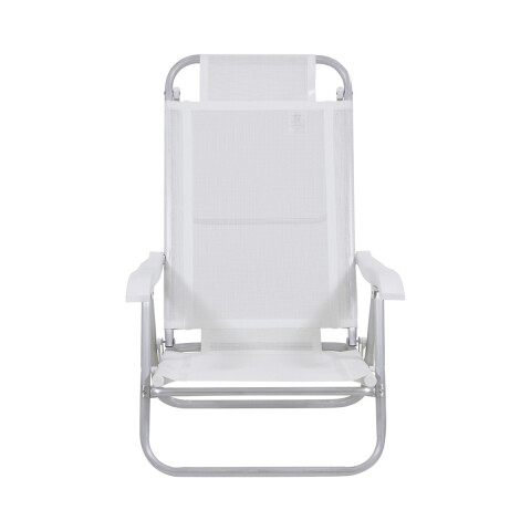 Silla Plegable de Aluminio 6 Posición BLANCO