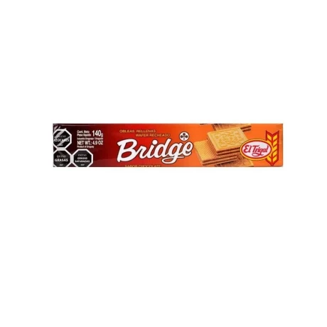 WAFFLE OBLEAS BRIDGE CHOCO 140G EL TRIGAL WAFFLE OBLEAS BRIDGE CHOCO 140G EL TRIGAL
